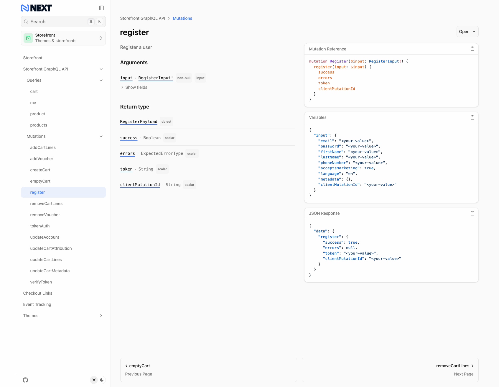 NextCommerce showcase screenshot